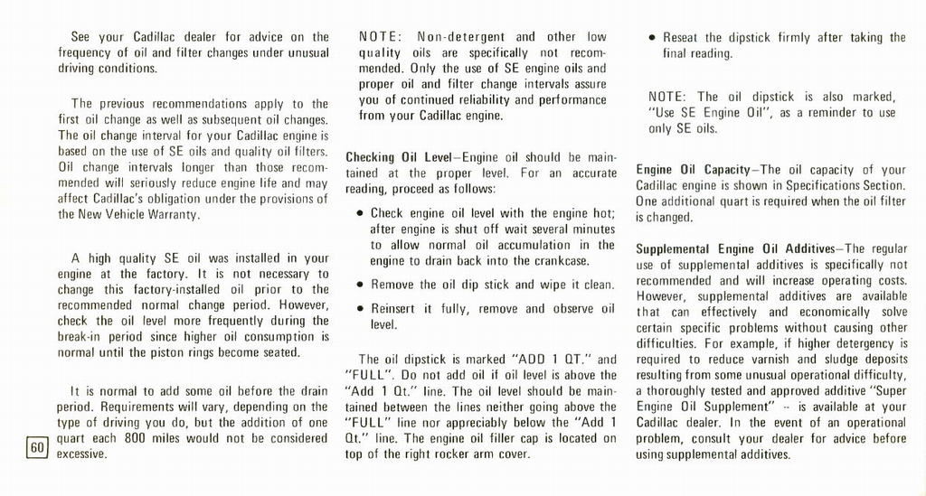 1973 Cadillac Owners Manual Page 88